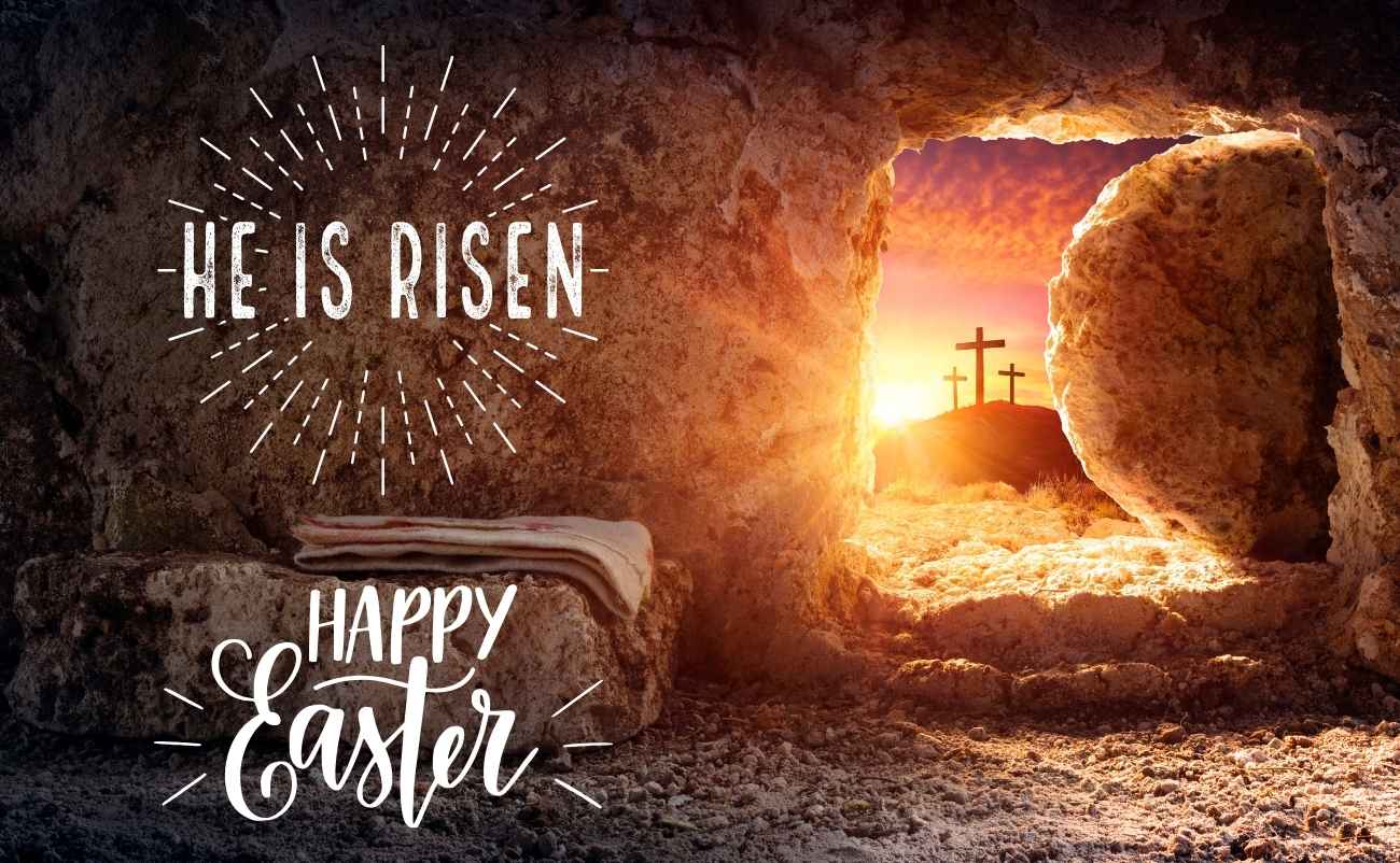 Check Easter's Date and says He is risen indeed he is risen