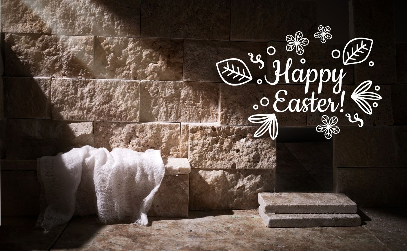 Creative Happy Easter templates with JESUS Tomb