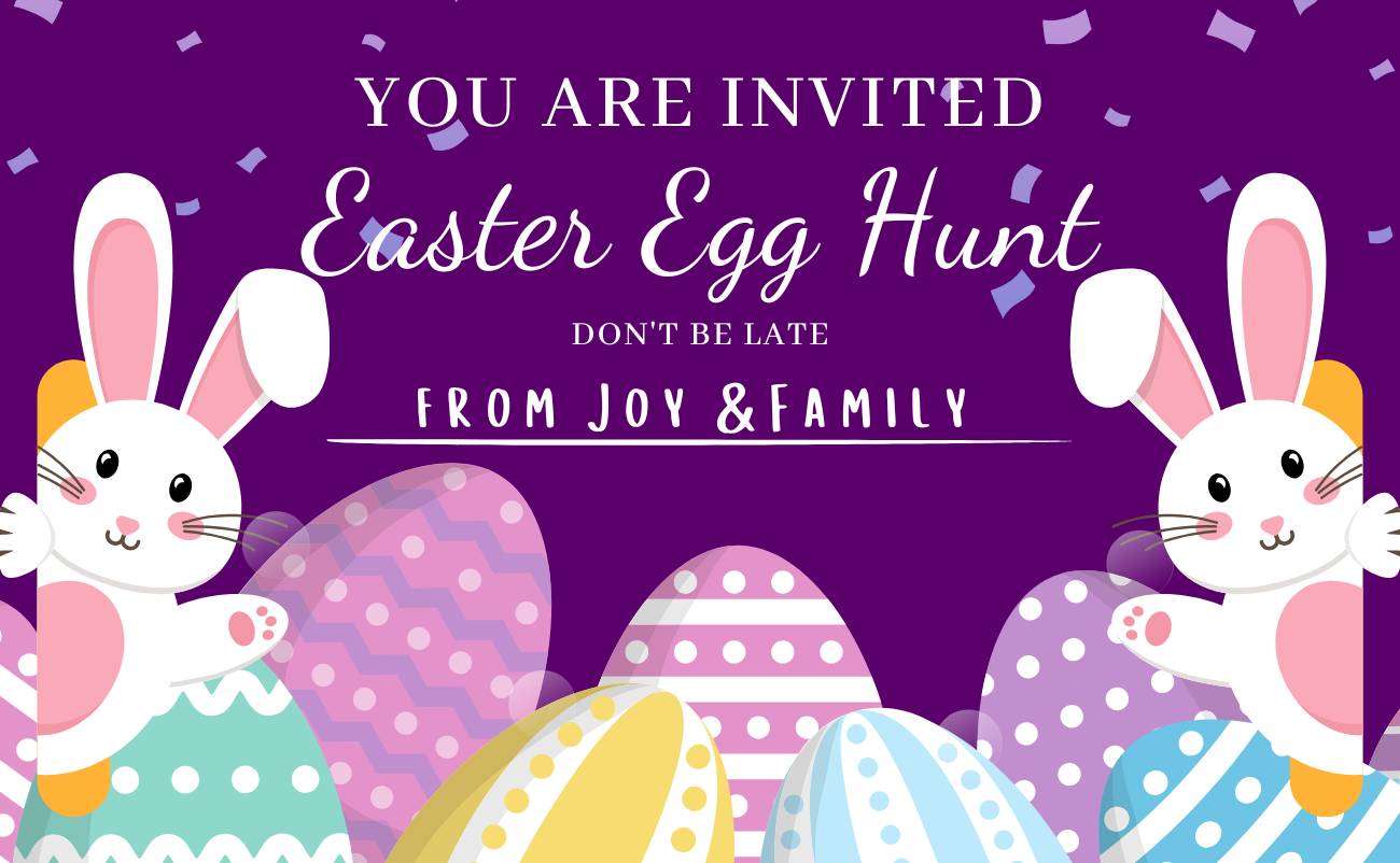 Easter Egg Hunt Invitation Template Design