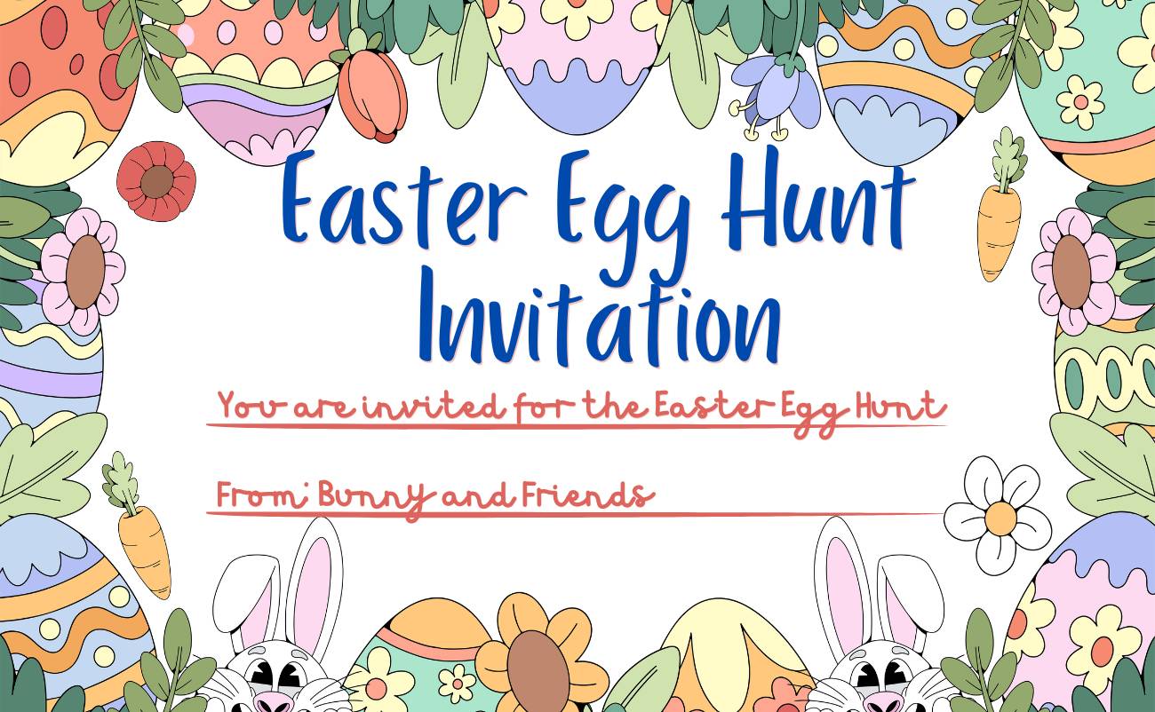 Easter Egg Hunt Invitation Templates