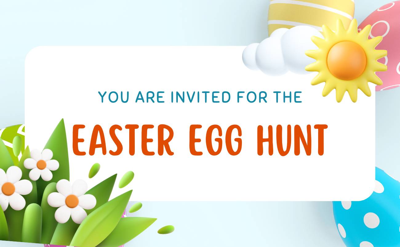 Memorable Printable Easter Egg Hunt Invitation Templates for free