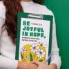 Romans 12:12 Be joyful in hope green yellow Stickers