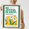 Romans 12:12 Be joyful in hope green yellow Wallpaper Frame design