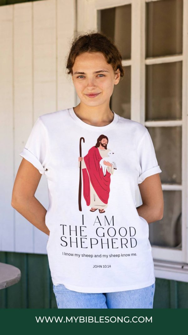 John 10:14 I am the good shepherd tshirt women