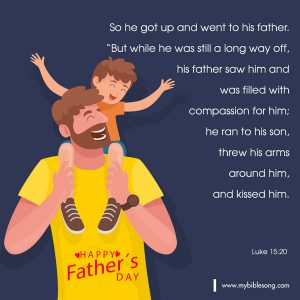 So he got up and went to his father. “But while he was still a long way off, his father saw him and was filled with compassion for him; he ran to his son, threw his arms around him, and kissed him. Luke 15:20